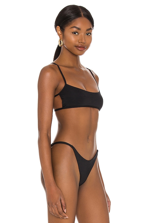 view 2 of 4 South Beach Bikini Top in Black