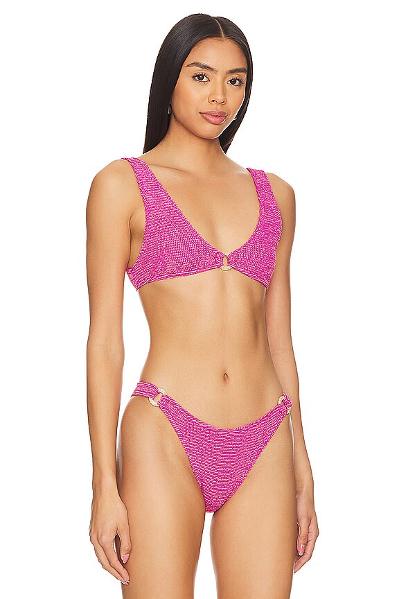 view 2 of 5 Ring Scout Crop Bikini Top in Wildberry