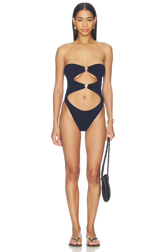 view 1 of 3 MAILLOT DE BAIN 1 PIÈCE LARK in Onyx Leopard