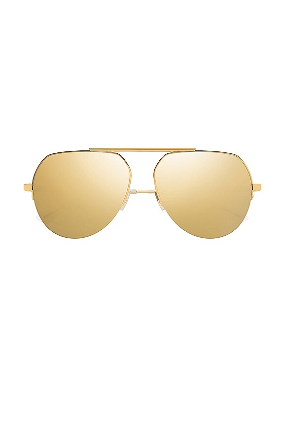 view 1 of 3 AVIATOR サングラス in Gold