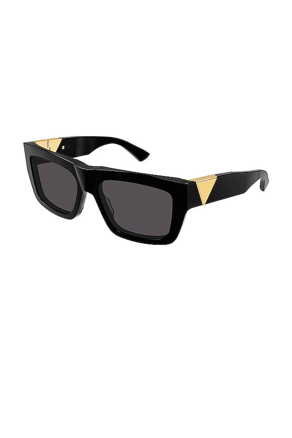 view 2 of 3 NEW TRIANGLE ACETATE CAT EYE 선글라스 in Shiny Black