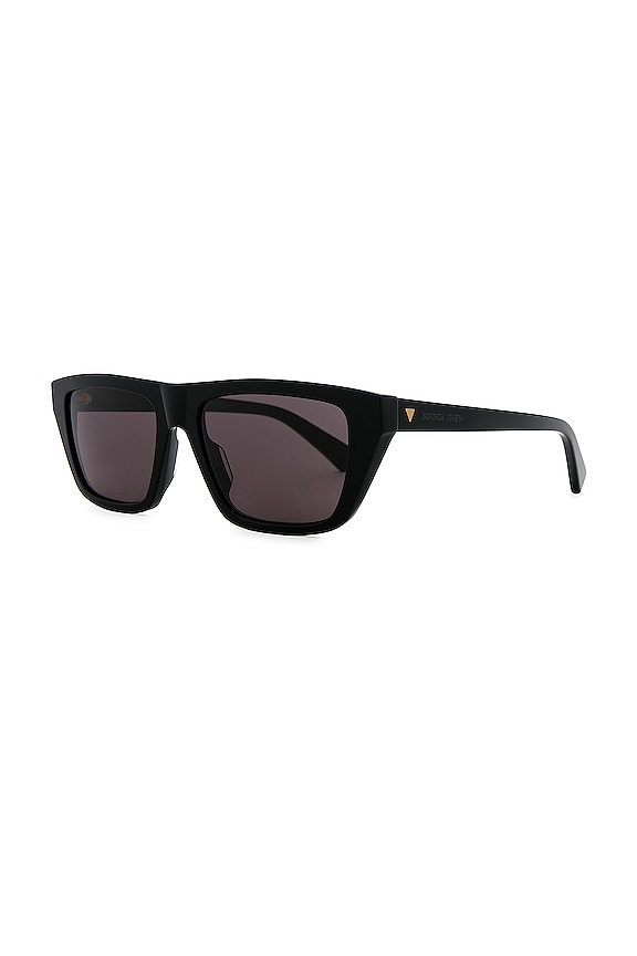 view 2 of 3 Triangle Stud Rectangular Sunglasses in Black