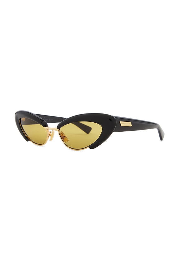 view 2 of 3 Cat Eye Sunglasses in Black & Yellow