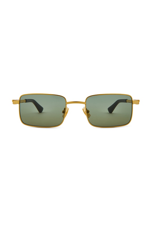 view 1 of 3 Rectangular Sunglasses in Gold & Green