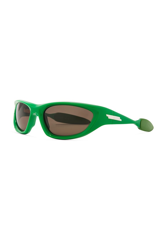 view 2 of 3 Mixed Materials Sunglasses in Green