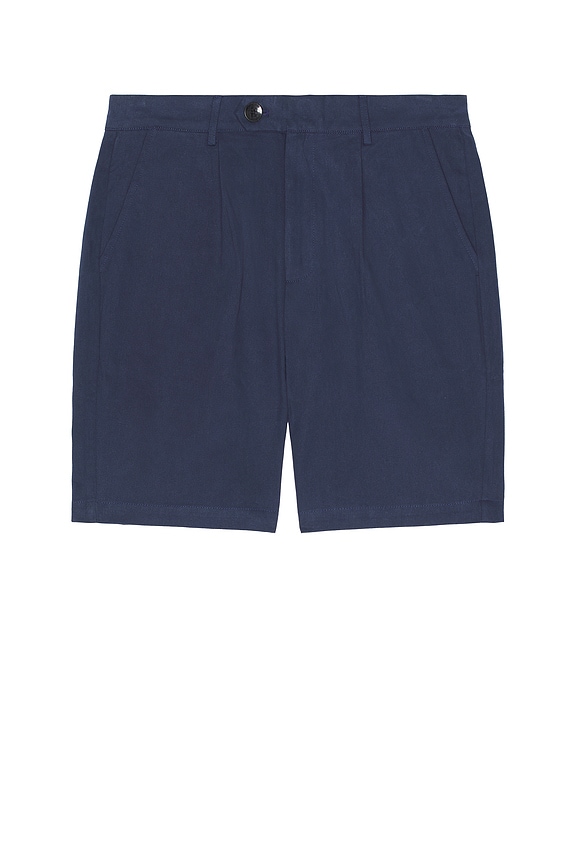view 1 of 5 Pleat Smart Canvas Shorts in Ocean Blue