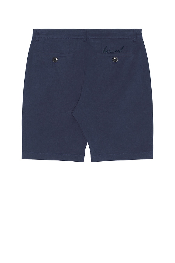 view 2 of 5 Pleat Smart Canvas Shorts in Ocean Blue