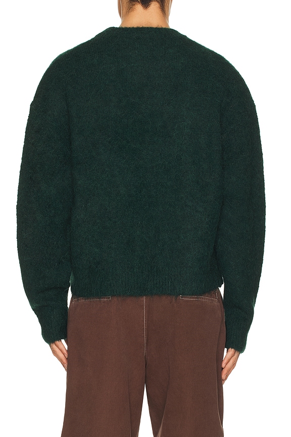 view 2 of 5 Dexter Cropped Alpaca Knit Sweater in Forest Green