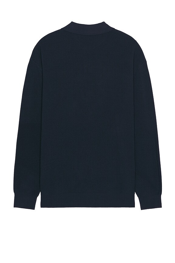 view 2 of 4 POLO MANCHES LONGUES ENNIO in Navy