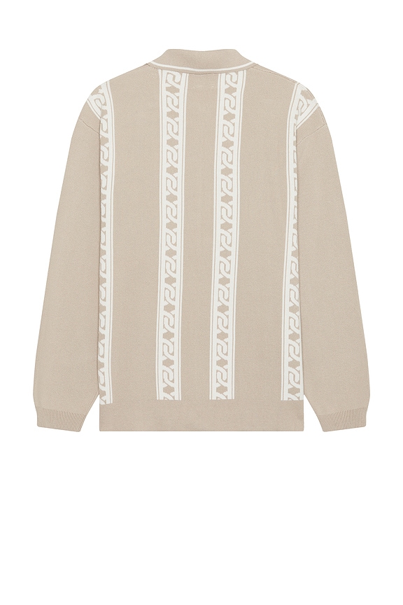 view 2 of 3 Chain Full Zip Knit Polo in Ash