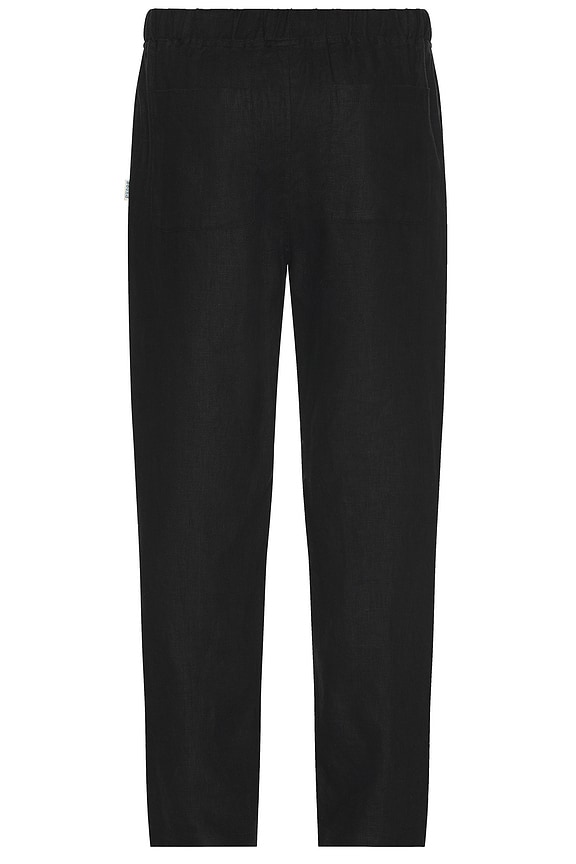 view 2 of 5 Relaxed Heavy Linen Trousers in Black