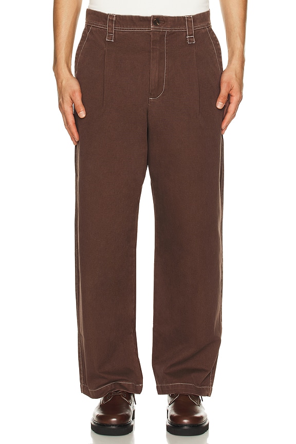 view 1 of 5 Heavy Canvas Workwear Trouser in Brown