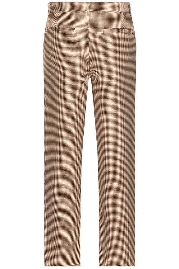 view 2 of 5 Dogtooth Woven Cropped Trouser in Mocha