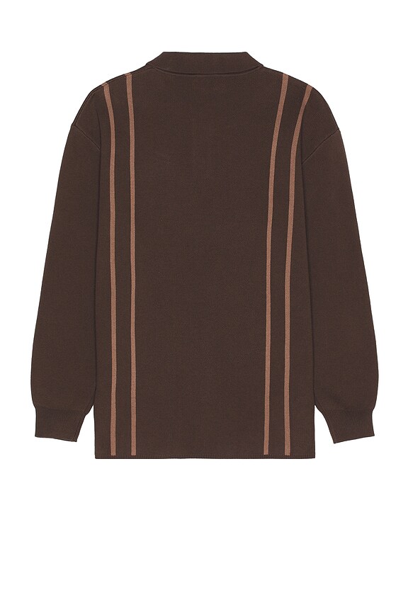 view 2 of 4 Aprile Long Sleeve Polo in Brown