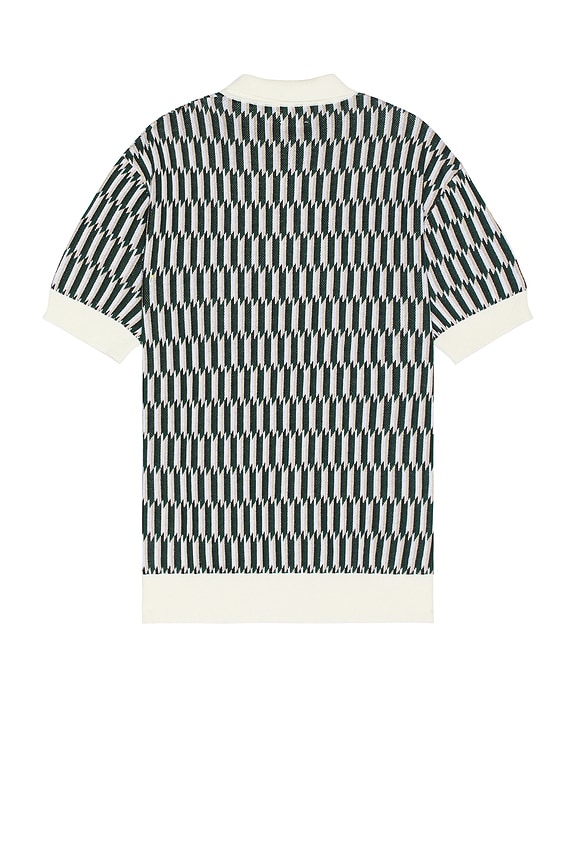 view 2 of 4 Erice Polo in Green & Cream