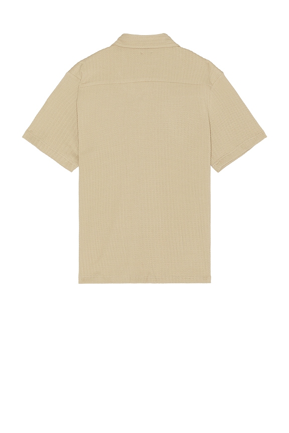 view 2 of 4 Cuban Textured Short Sleeve Shirt in Beige