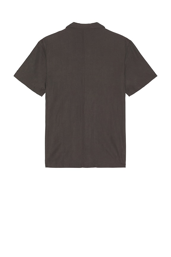 view 2 of 3 Striker Pleated Bowling Shirt in Coal