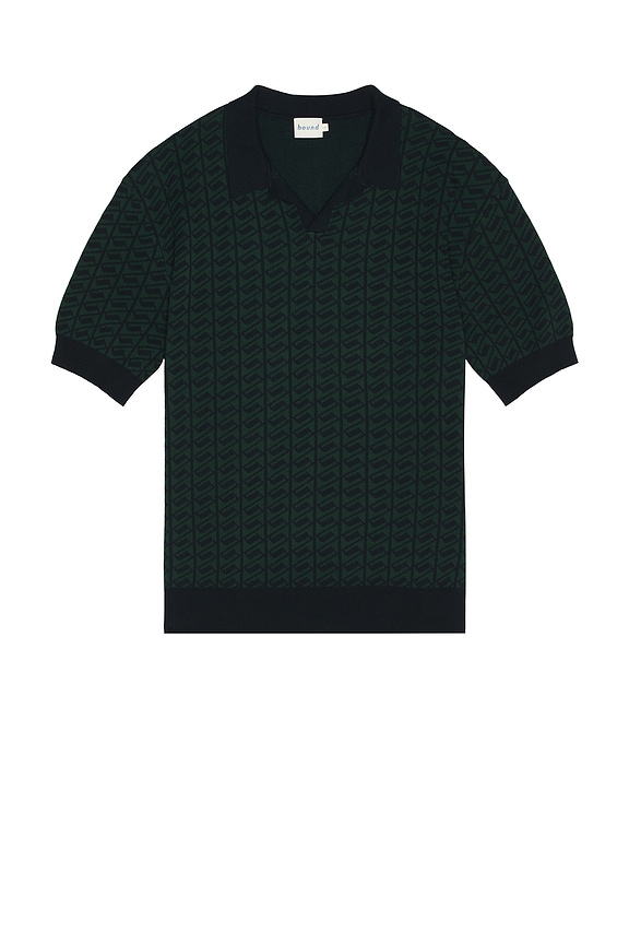 view 1 of 4 Harris Knit Polo in Navy & Forest