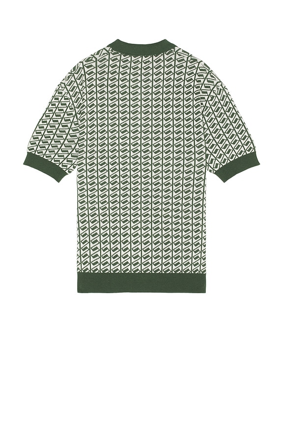 view 2 of 5 Harris Knit Polo in White & Green