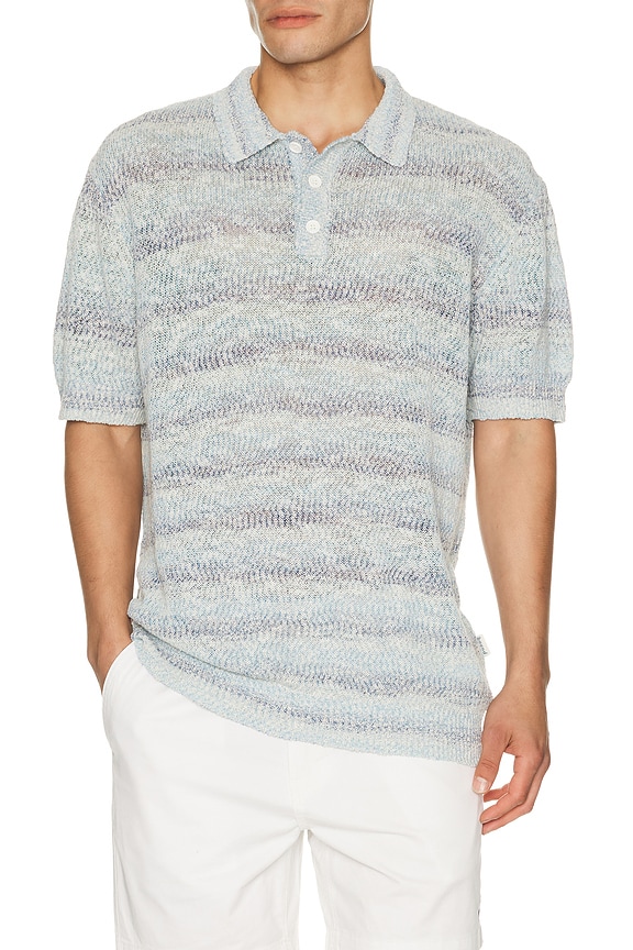view 1 of 4 Marine Textured Knit Polo in Marine