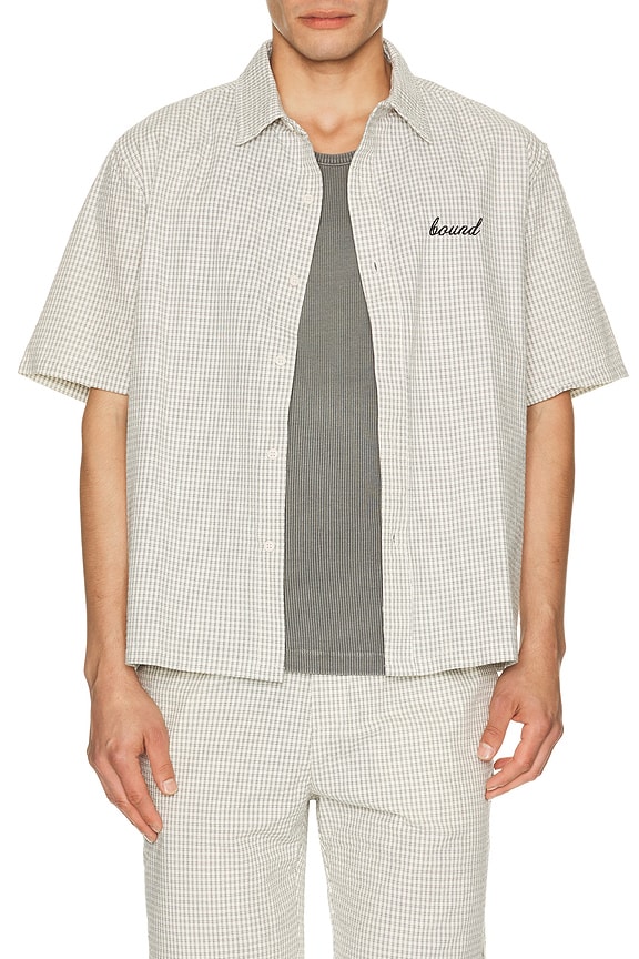 view 1 of 5 Gingham Cropped Shirt in Ecru