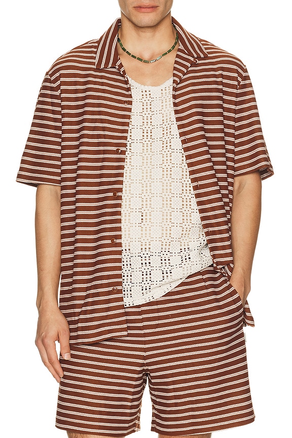 view 1 of 5 STRIPE 셔츠 in Rust