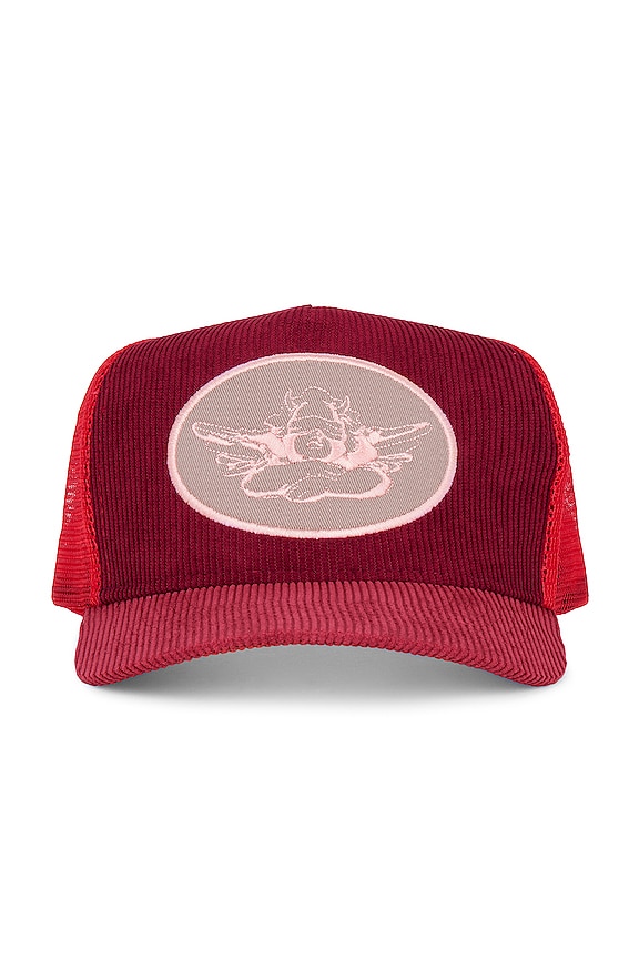 view 2 of 2 Boys Lie Trucker Hat in Merlot