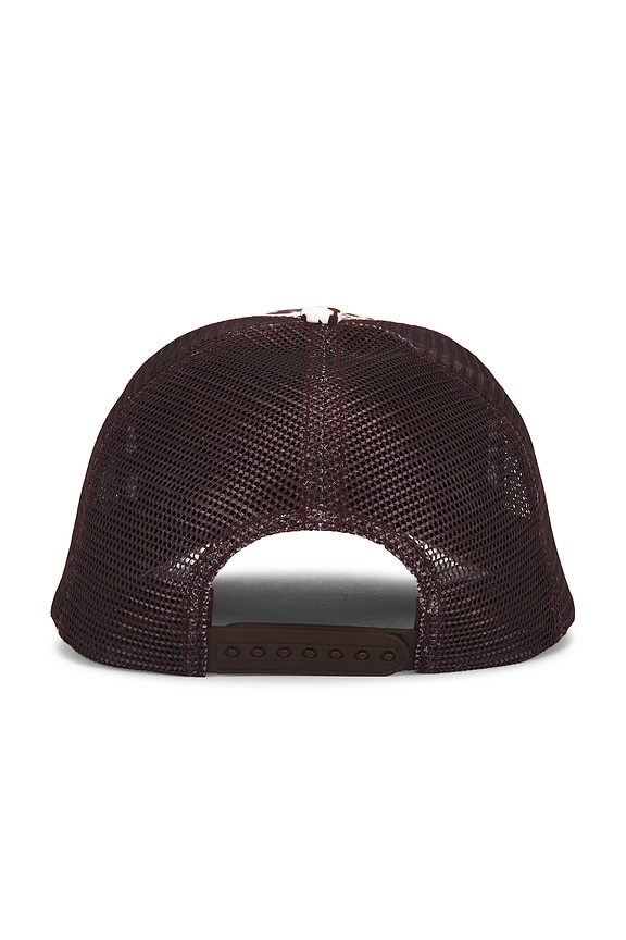 view 2 of 3 Suede Panel Trucker Hat in Black