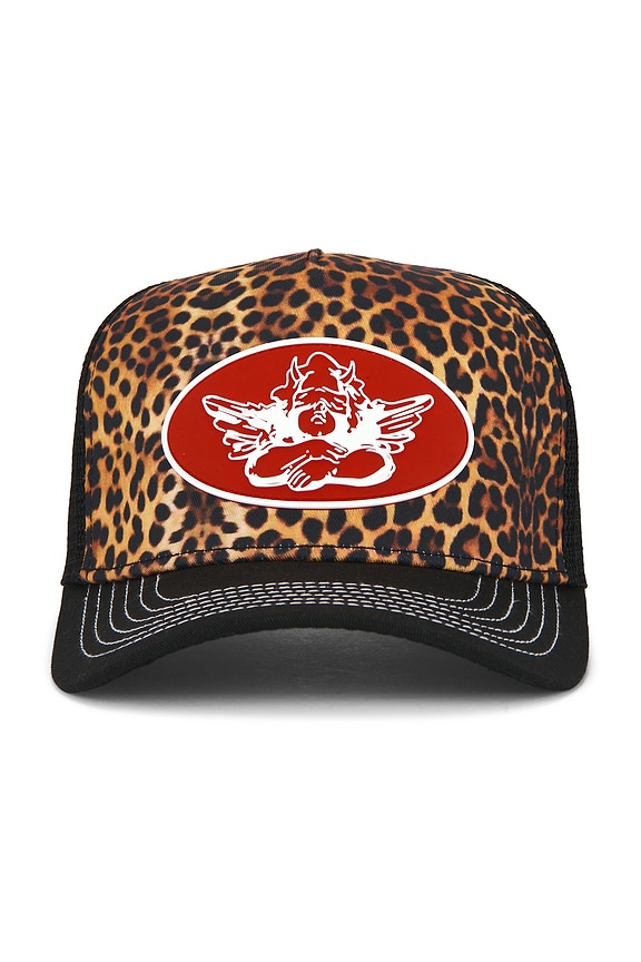 view 1 of 3 He's A Cheetah Trucker Hat in Black