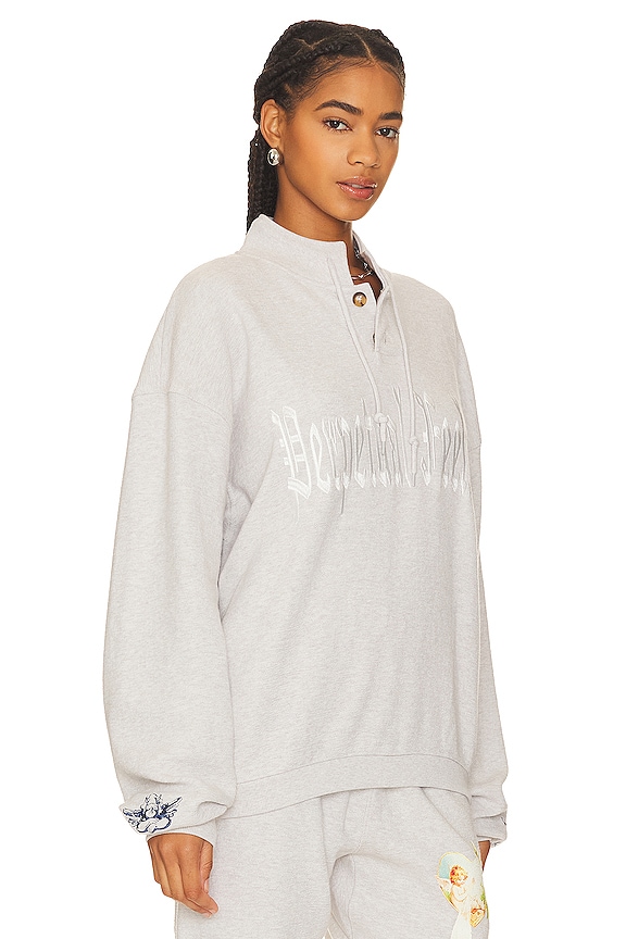 view 2 of 5 Perpetual Feelings Henley Crew in Grey