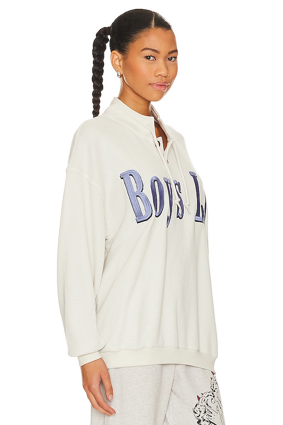 view 2 of 5 Smitten Thermal Crewneck in Cream