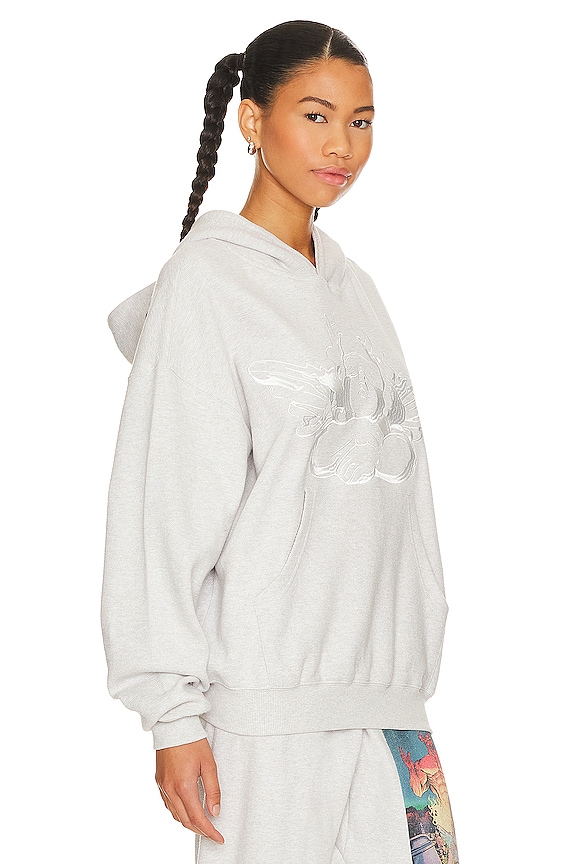 view 2 of 4 Hatchet Cemetery Interlock Hoodie in Grey