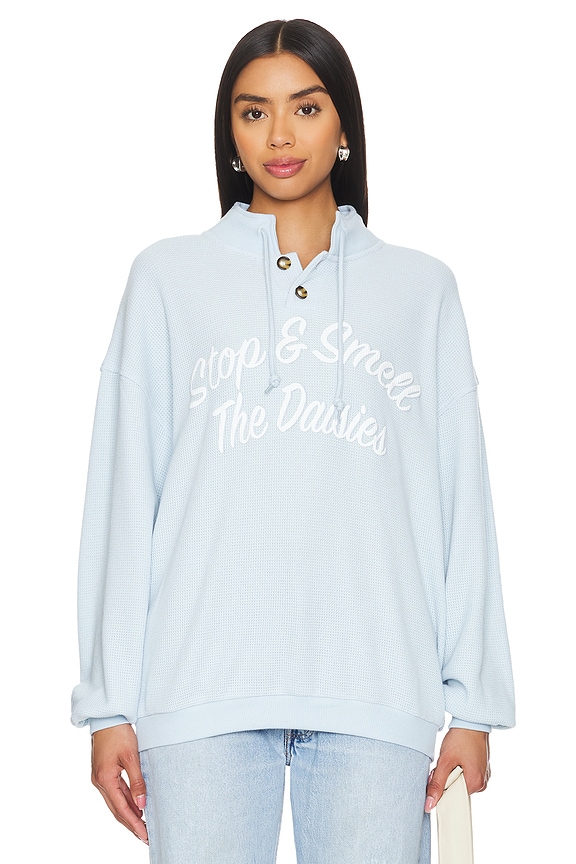 view 2 of 6 Take Time Henley Crewneck in Blue