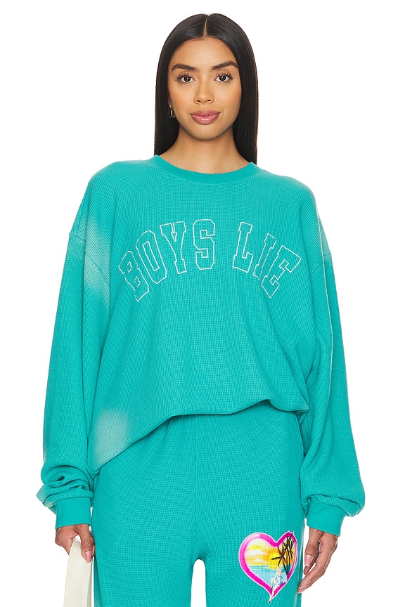 view 2 of 6 Boardwalk Thermal Kara Crew in Turqoise