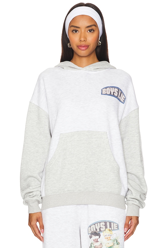 view 2 of 6 SWEAT À CAPUCHE MOLLETON LET LOVE GUIDE MY WAY in Heather Ash Grey