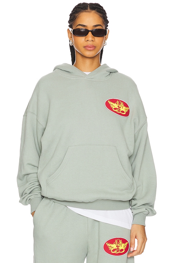 view 2 of 6 Yours Truly Racer Hoodie in Green