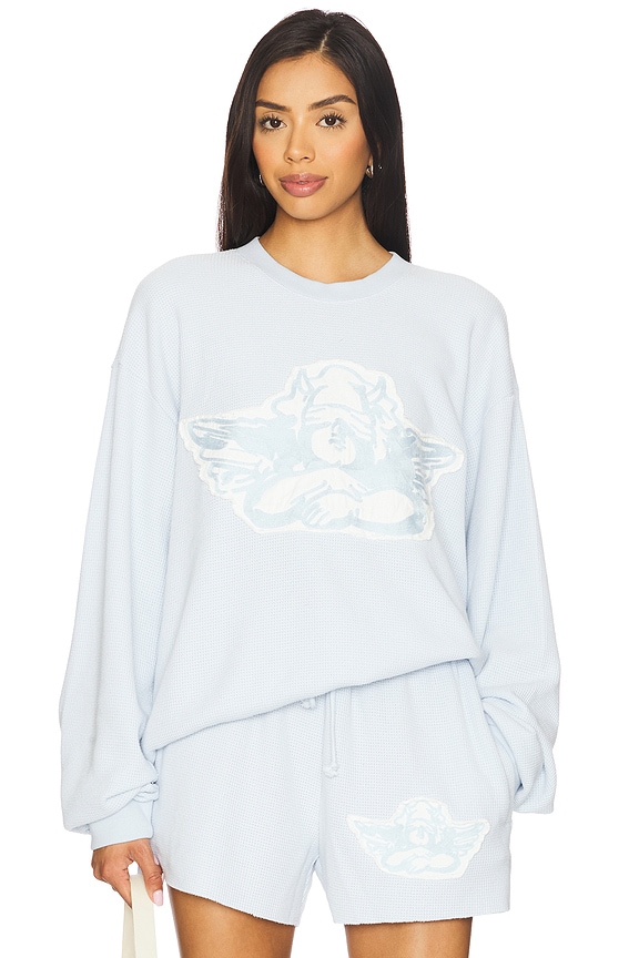 view 2 of 6 Aura Let Love Guide My Way Kara Sweatshirt in Blue