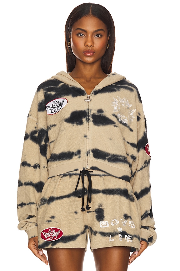 view 2 of 6 I'm The Captain Alex Zip Up Hoodie in Sand