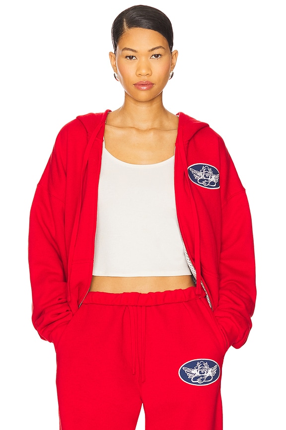 view 2 of 4 SWEAT À CAPUCHE RED FLAGS in Red