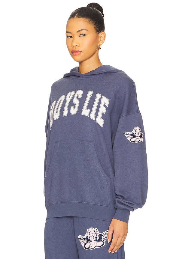 view 2 of 4 in Too Deep Racer Hoodie in Blue