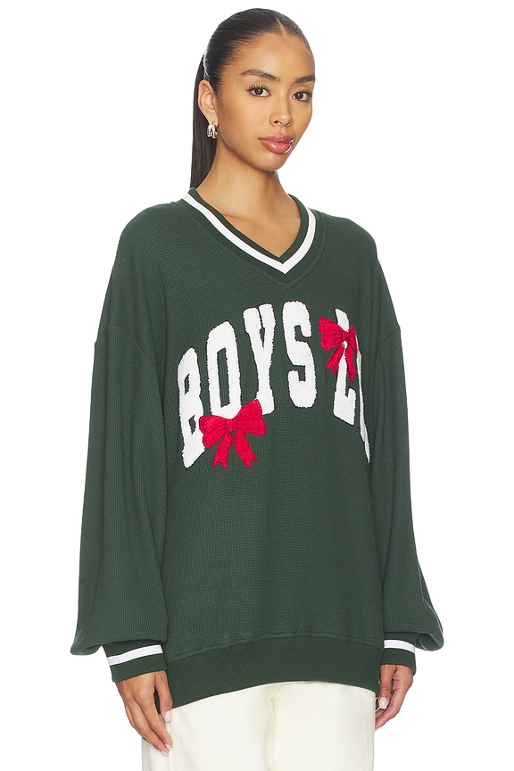 view 2 of 6 Wrap Me in A Bow Hayley Sweatshirt in Green