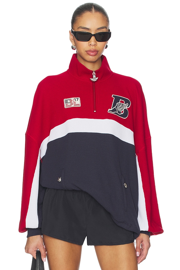 view 2 of 7 Off Duty A1 Alex Crew Sweatshirt in Red, White, & Blue