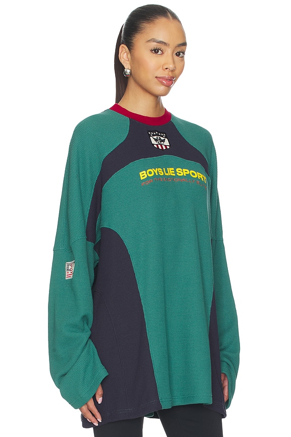 view 2 of 5 Emotional Support Staff Boyfriend V2 Top in Green
