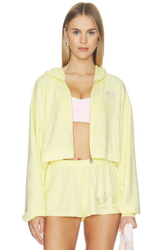 view 1 of 6 Boys Will Be Boys Who Lie Alex Zip Up in Yellow