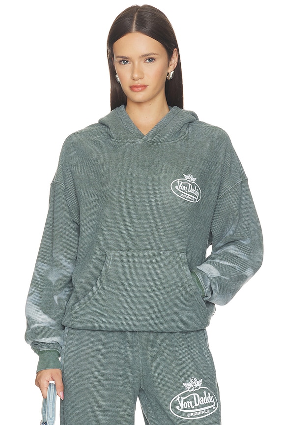 view 2 of 5 X Von Dutch Racer Hoodie in Green