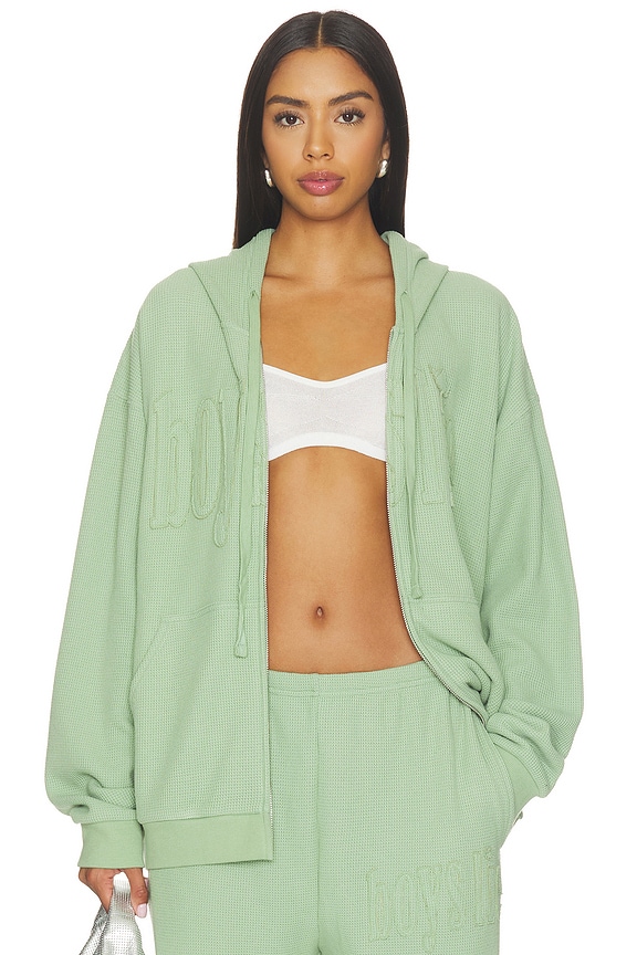 view 2 of 6 Olive You Harley Zip Hoodie in Sage Green