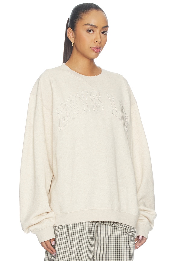 view 2 of 5 SWEAT ALL-STAR DISTRESSED KARA CREWNECK in Oatmeal Heather