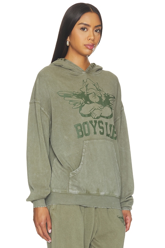 view 2 of 4 Old School Racer Hoodie in Green
