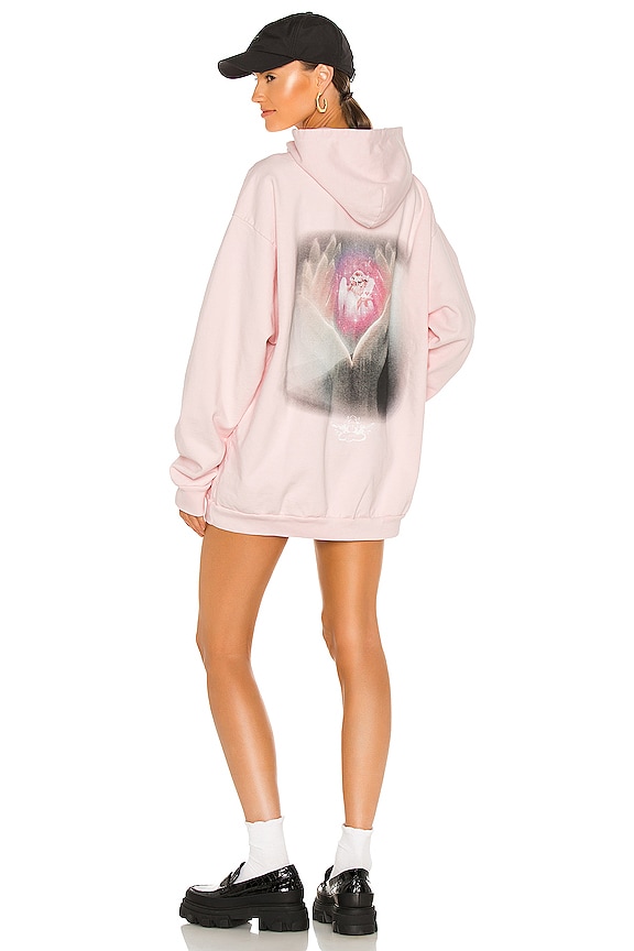 view 1 of 5 Eat Your Heart Out Hoodie in Pink