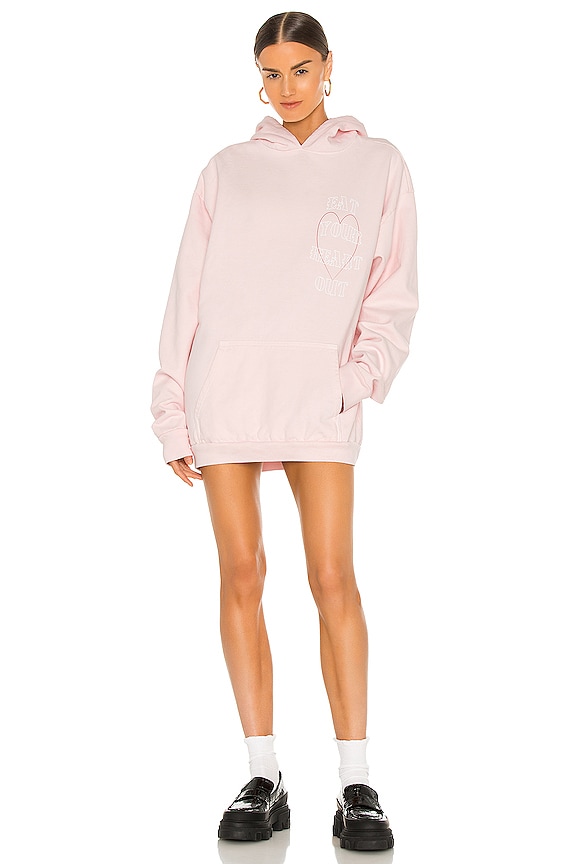 view 2 of 5 Eat Your Heart Out Hoodie in Pink